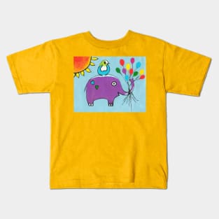 FUNNY Elephant Painting Kids T-Shirt